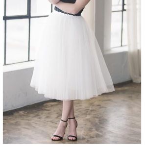 White tulle skirt 30” length